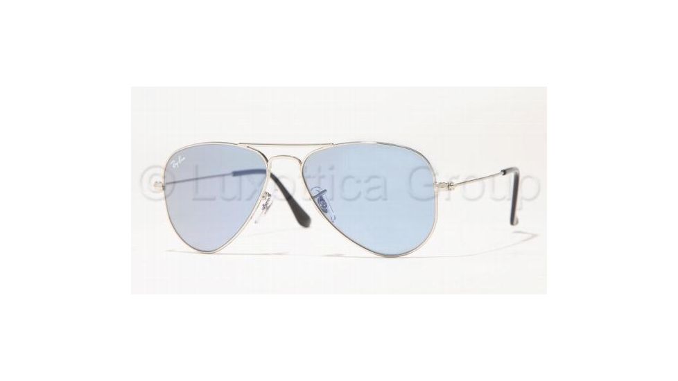 Ray-Ban Aviator Small Metal RB3044 Sunglasses with No-Line Progressive Rx Prescription Lenses RB3044-W3177-5214 - Lens Diameter 52 mm, Frame Color Silver