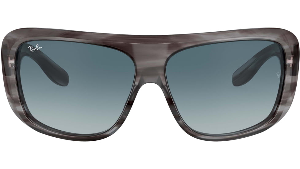 Ray-Ban Blair RB2196 Sunglasses, Blue Gradient Grey Lenses, Striped Gray, 61, RB2196-13143M-61