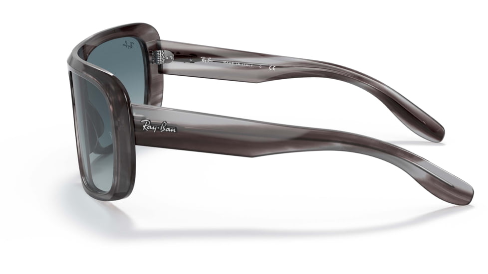 Ray-Ban Blair RB2196 Sunglasses, Blue Gradient Grey Lenses, Striped Gray, 61, RB2196-13143M-61