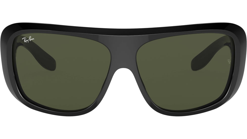 Ray-Ban Blair RB2196 Sunglasses, Green Lenses, Black, 61, RB2196-901-31-61