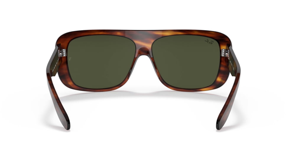 Ray-Ban Blair RB2196 Sunglasses, Green Lenses, Striped Havana, 61, RB2196-954-31-61