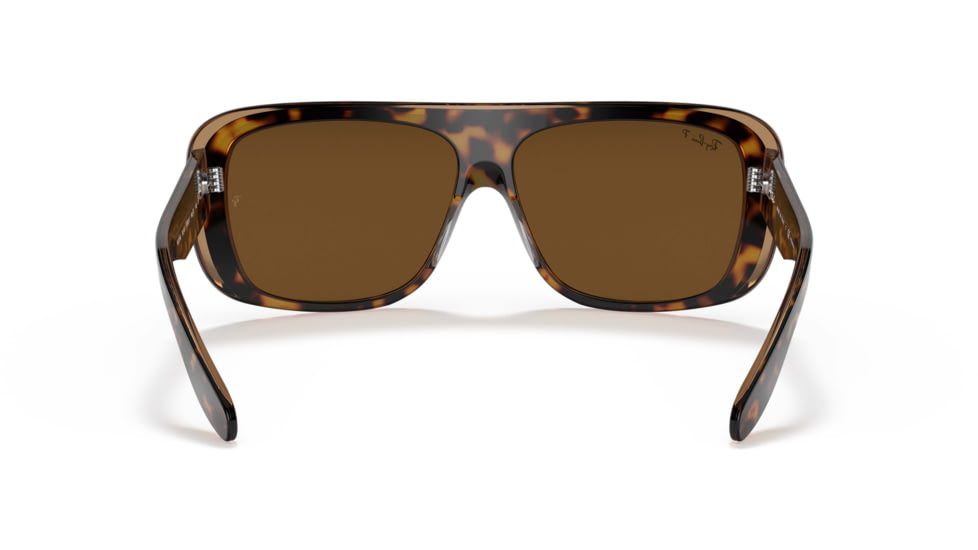Ray-Ban Blair RB2196 Sunglasses, Polarized Brown Lenses, Havana On Transparent Brown, 61, RB2196-129257-61