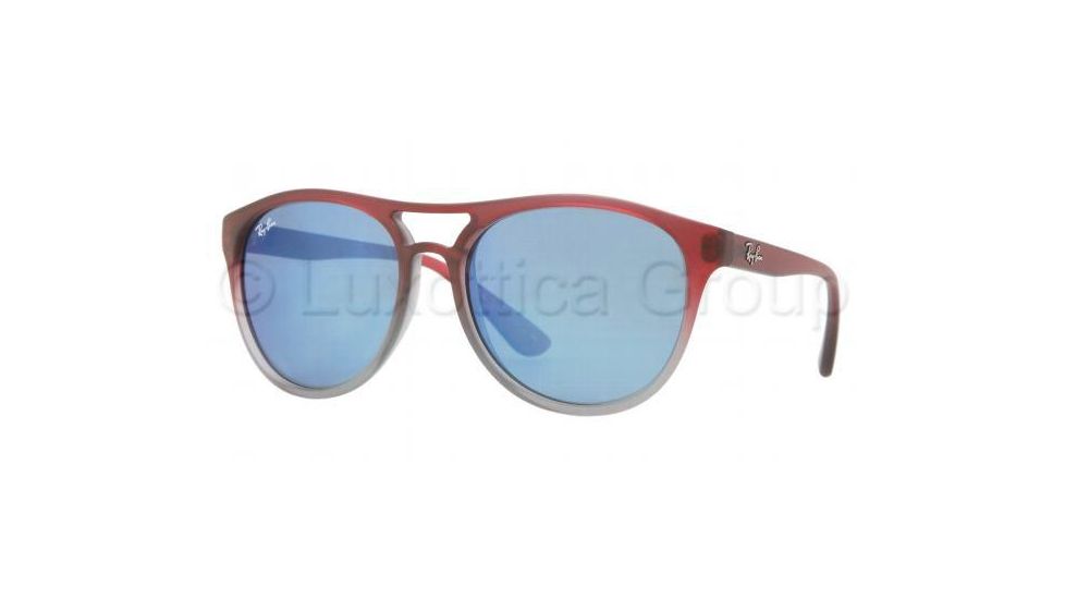Ray-Ban BRAD RB4170 Single Vision Prescription Sunglasses RB4170-856-55-5817 - Lens Diameter 58 mm, Frame Color Top Red on Clear