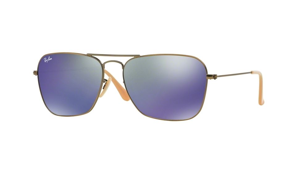 Ray-Ban Caravan Prescription Sunglasses RB3136 RB3136-167-68-58 - Lens Diameter 58 mm, Frame Color Demiglos Brushed Bronze