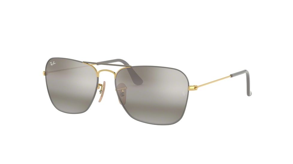 Ray-Ban Caravan Prescription Sunglasses, 55mm, Grey/gold, RB3136-9154AH-55-SV