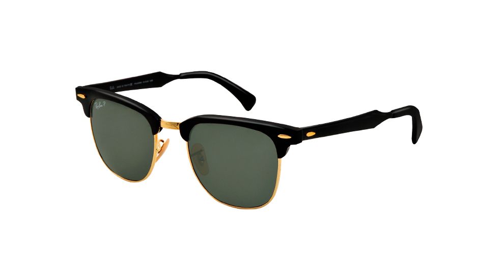 Ray-Ban CLUBMASTER ALUMINUM RB3507 Single Vision Prescription Sunglasses RB3507-136-N5-51 - Lens Diameter 51 mm, Lens Diameter 51 mm, Frame Color Black/Arista