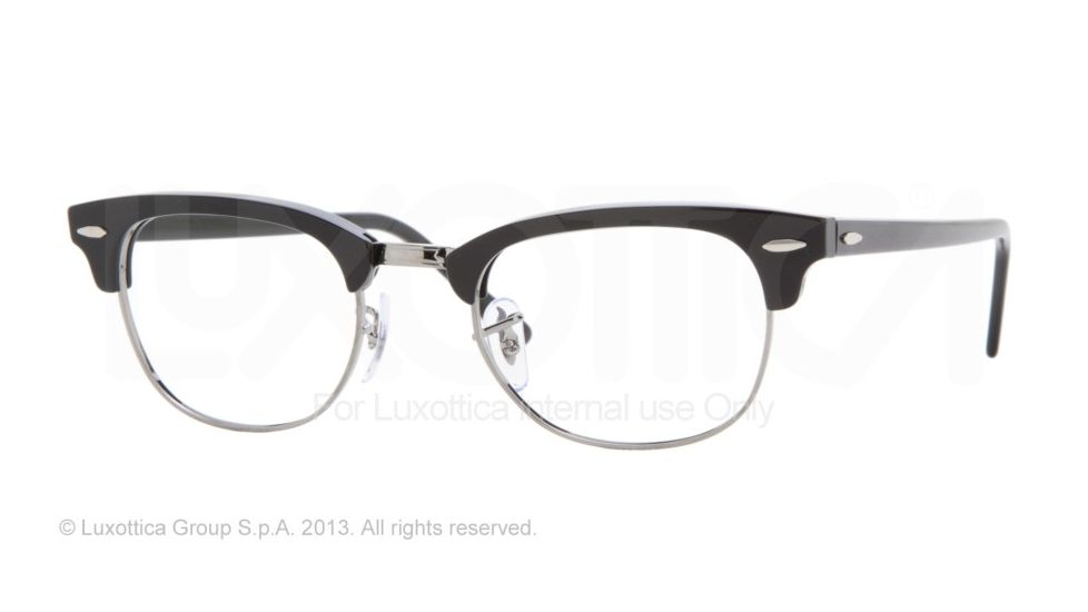 Ray-Ban Clubmaster Eyeglasses RX5154 with No-Line Progressive Rx Prescription Lenses 2000-51 - Shiny Black Frame