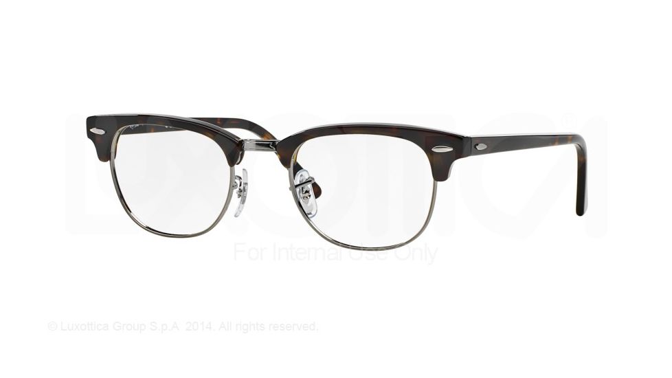 Ray-Ban Clubmaster Eyeglasses RX5154 with No-Line Progressive Rx Prescription Lenses 2012-51 - Dark Havana Frame