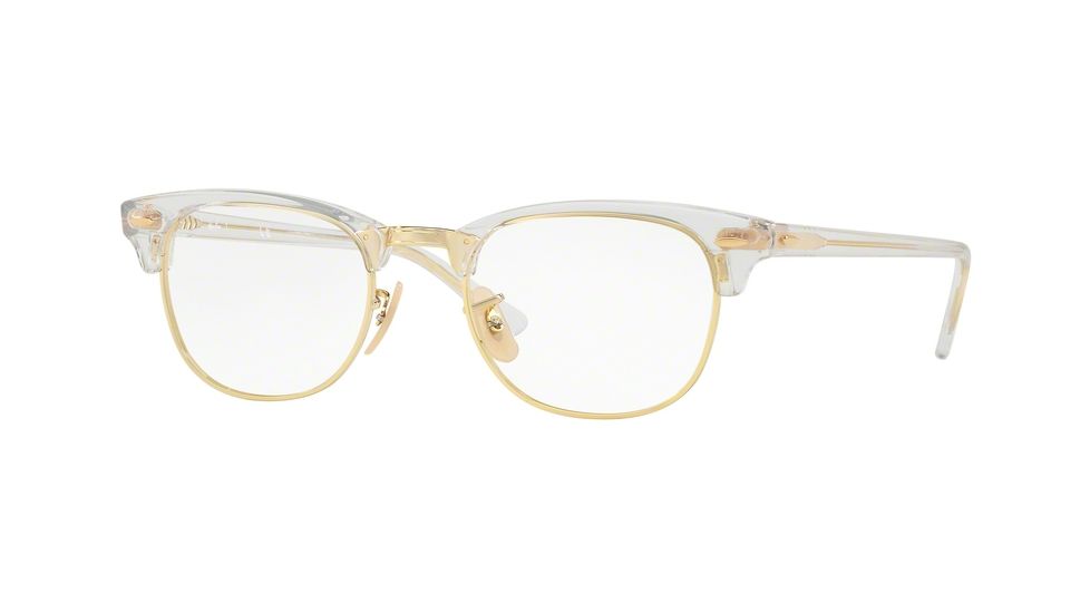 Ray-Ban Clubmaster Eyeglasses RX5154 with No-Line Progressive Rx Prescription Lenses 5762-49 - Trasparent Frame