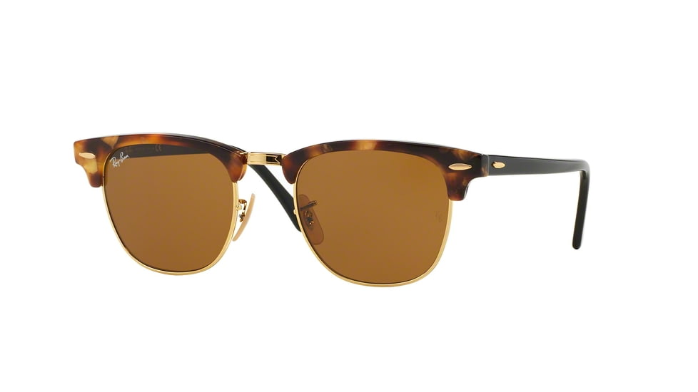 Ray-Ban Clubmaster Sunglasses RB3016 1160E-49 - Havana Spotted Brown Frame, Brown Lenses