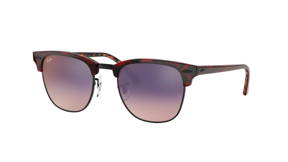 Ray-Ban Clubmaster Sunglasses RB3016 12753B-49 - , Pink Gradient Violet Lenses