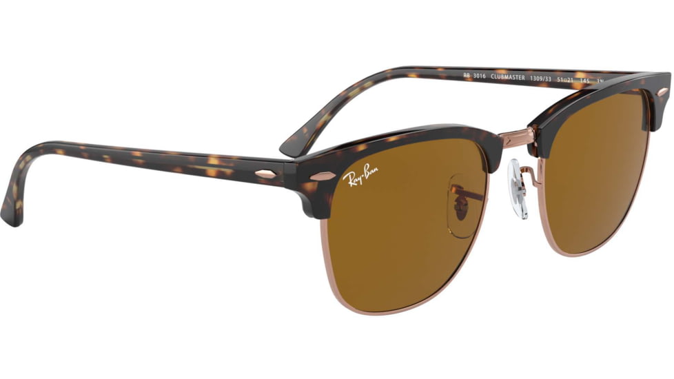 Ray-Ban Clubmaster Sunglasses RB3016 130933-49 - , B-15 Brown Lenses