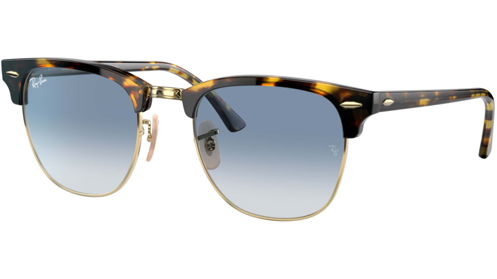 Ray-Ban Clubmaster RB3016 Sunglasses, Yellow Havana, 49, RB3016-13353F-49