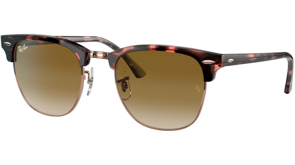 Ray-Ban Clubmaster RB3016 Sunglasses, Pink Havana, 49, RB3016-133751-49