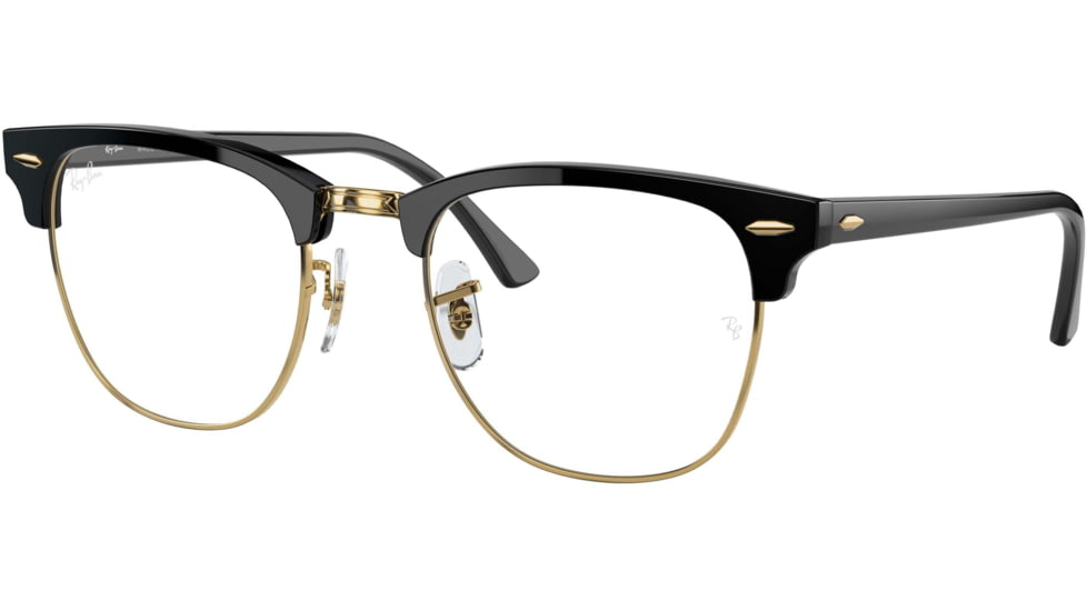 Ray-Ban Clubmaster RB3016 Sunglasses, Black, 49, RB3016-901-BF-49