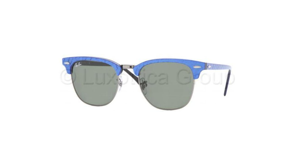 Ray-Ban Clubmaster Sunglasses RB3016 984-5121 - Top Blue On Black Crystal Green