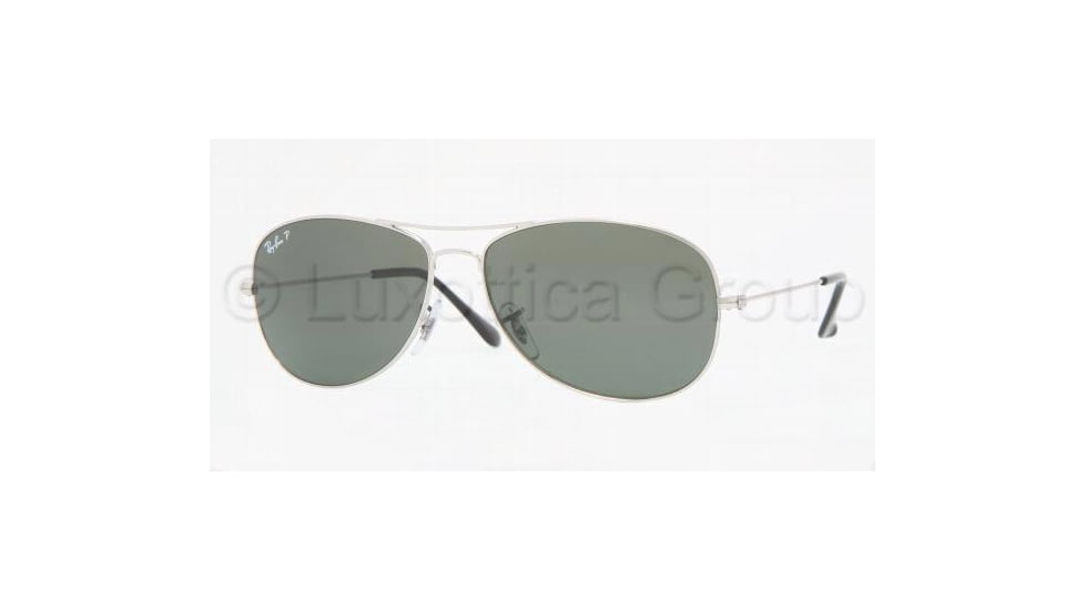 Ray-Ban Cockpit Sunglasses RB3362 003/58-5914 - Silver Crystal Green Polarized