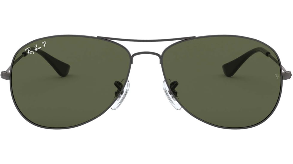 Ray-Ban Cockpit Sunglasses RB3362 004-58-5914 - Gunmetal Frame, Crystal Green Polarized Lenses,