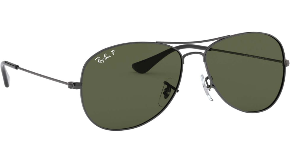 Ray-Ban Cockpit Sunglasses RB3362 004-58-5914 - Gunmetal Frame, Crystal Green Polarized Lenses,