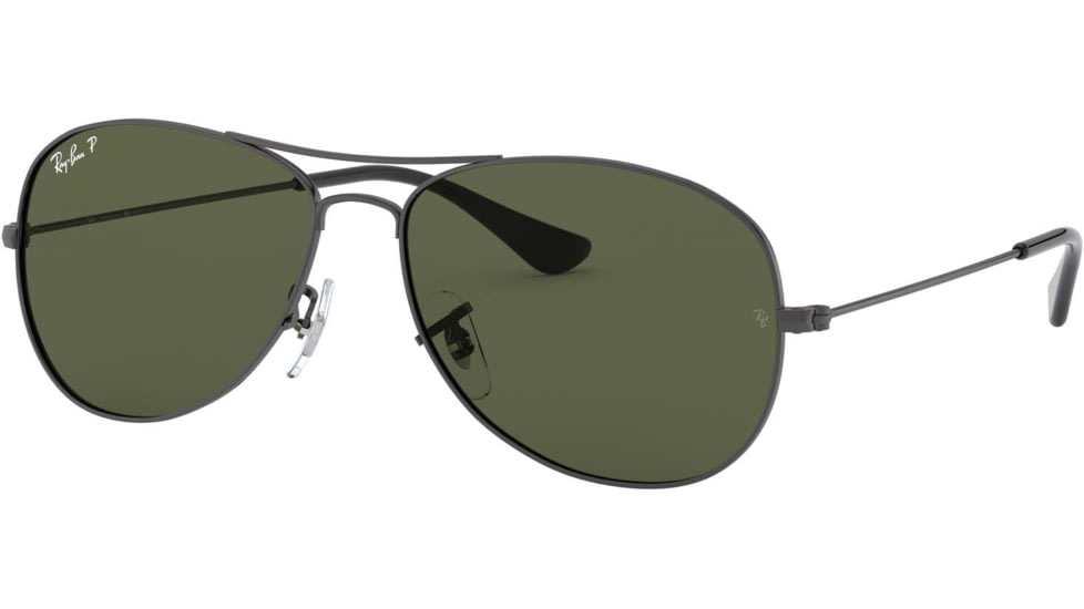 Ray-Ban Cockpit Sunglasses RB3362 004-58-5914 - Gunmetal Frame, Crystal Green Polarized Lenses,
