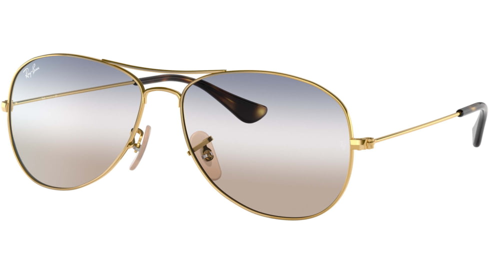 Ray-Ban Cockpit Sunglasses RB3362, Clear Gradient Blue Lenses, Arista, 56, RB3362-001-GD-56
