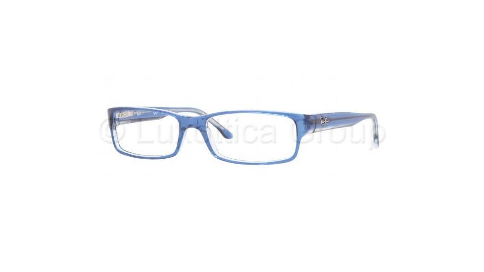 Ray-Ban Eyeglasses RX5114 with Rx Prescription Lenses 5111-5216 - Dark Blue Transparent Frame, Demo Lens Lenses