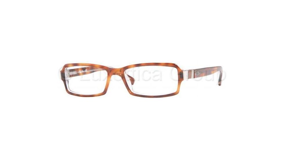 Ray-Ban Eyeglass Frames RX5133Q 2192-5416 - Havana Top On Traspare 