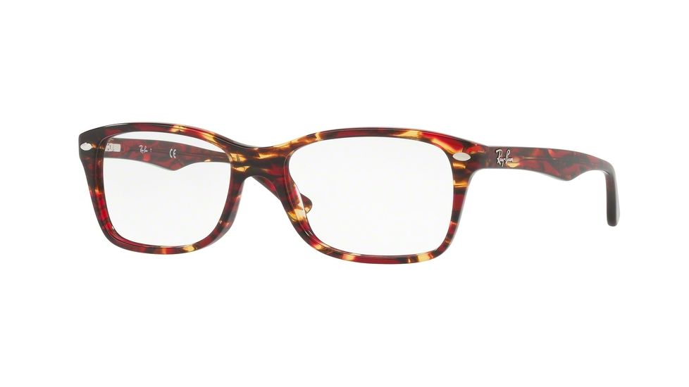Ray-Ban Eyeglasses RX5228 with Rx Prescription Lenses 5710-50 - Spotted Red/brown Yellow Frame