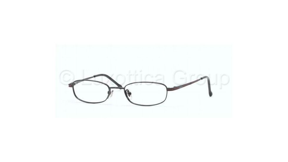 Ray-Ban RY 1007T Eyeglasses Styles - Black Gloss And Red Frame w/Non-Rx 45 mm Diameter Lenses, 3013-4517