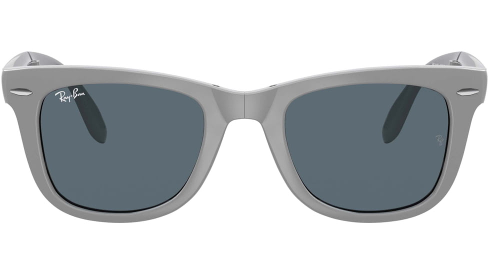 Ray-Ban Folding Wayfarer Classic Sunglasses, Blue Lenses, Gray, 50, RB4105-6577R5-50