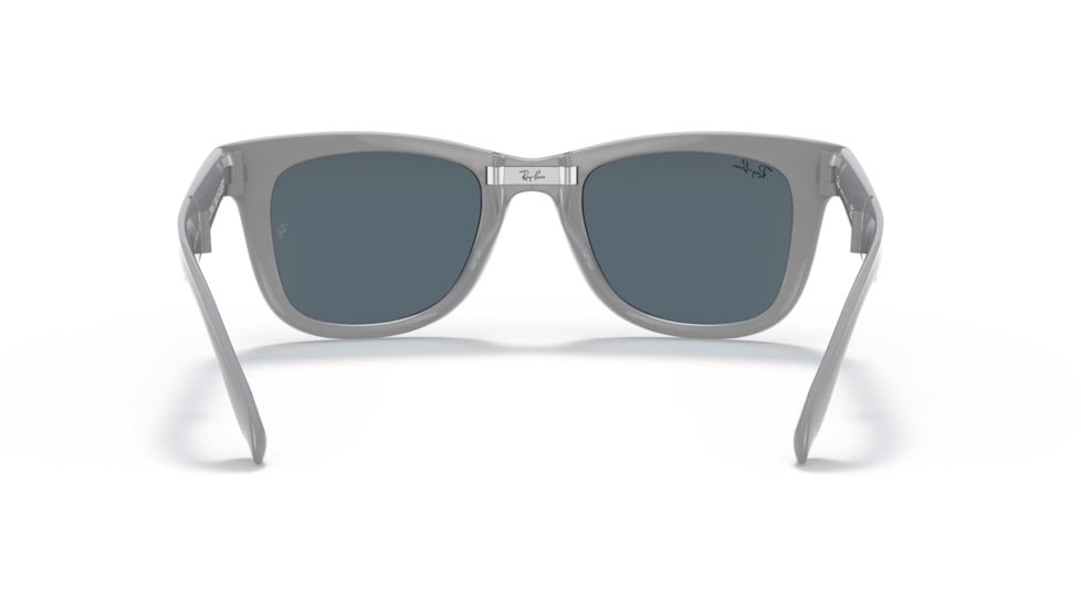 Ray-Ban Folding Wayfarer Classic Sunglasses, Blue Lenses, Gray, 50, RB4105-6577R5-50