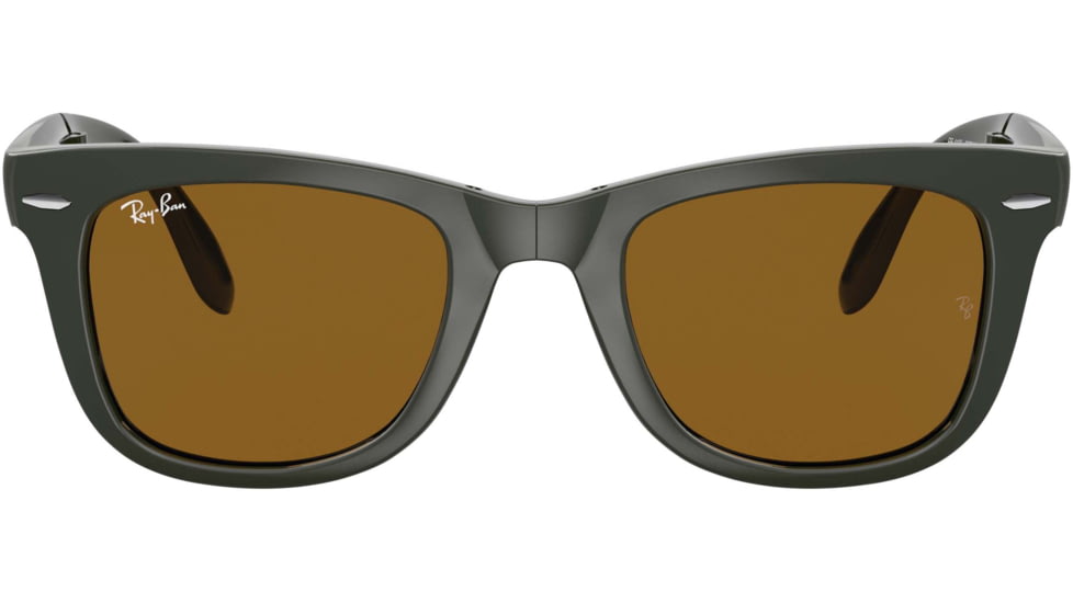 Ray-Ban Folding Wayfarer Classic Sunglasses, Brown Lenses, Military, 50, RB4105-657533-50