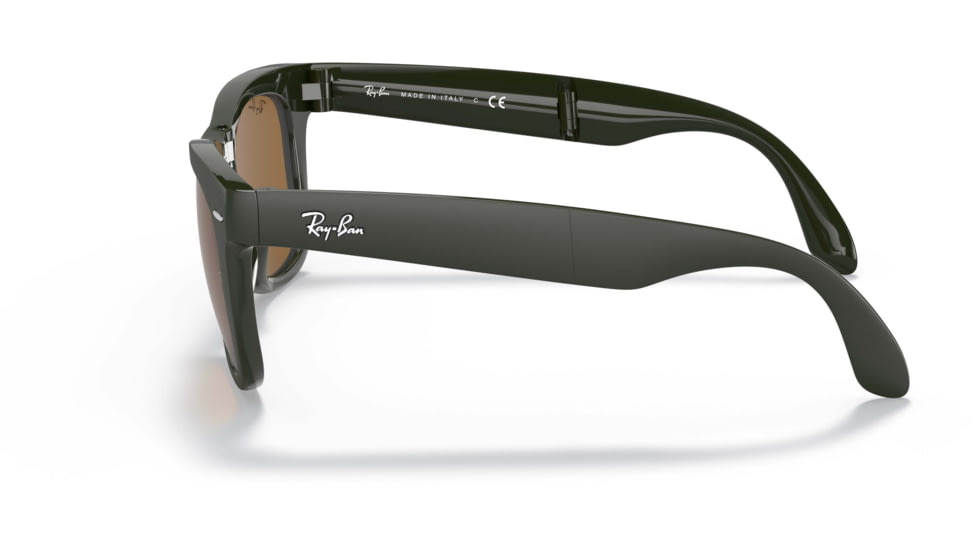 Ray-Ban Folding Wayfarer Classic Sunglasses, Brown Lenses, Military, 50, RB4105-657533-50
