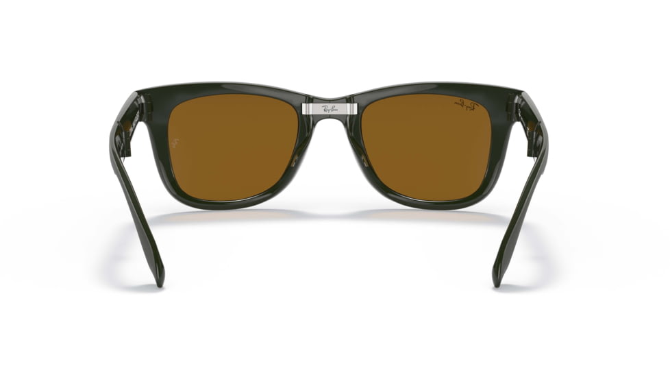 Ray-Ban Folding Wayfarer Classic Sunglasses, Brown Lenses, Military, 50, RB4105-657533-50