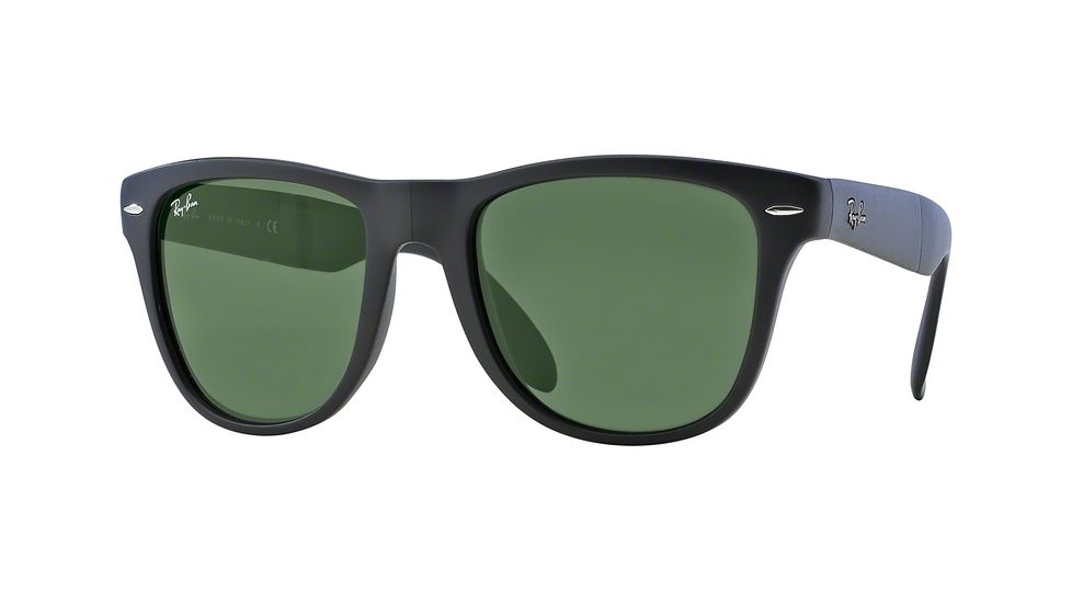 Ray-Ban Folding Wayfarer Bifocal Sunglasses RB4105 with Lined Bi-Focal Rx Prescription Lenses RB4105-601S-5420 - Lens Diameter: 54 mm, Frame Color: Matte Black