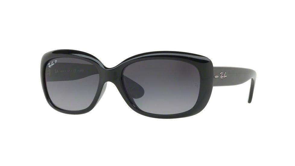 Ray-Ban Jackie OHH RB4101 Sunglasses with No-Line Progressive Rx Prescription Lenses RB4101-601-T3-58 - Lens Diameter 58 mm, Frame Color Shiny Black