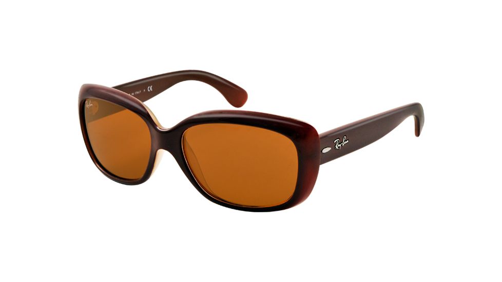 Ray-Ban Jackie OHH RB4101 Sunglasses with No-Line Progressive Rx Prescription Lenses RB4101-6036-58 - Lens Diameter 58 mm, Lens Diameter 58 mm, Frame Color Opal Pink Top Marc