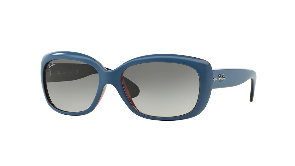 Ray-Ban Jackie OHH RB4101 Sunglasses with No-Line Progressive Rx Prescription Lenses RB4101-613311-58 - Lens Diameter 58 mm, Frame Color Top Oil On Trasp Red