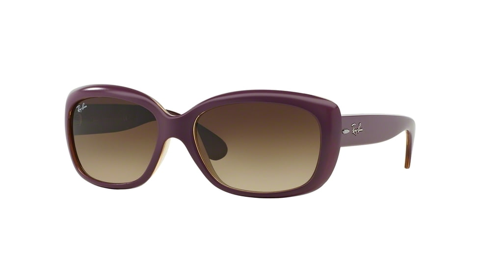 Ray-Ban Jackie OHH RB4101 Sunglasses with No-Line Progressive Rx Prescription Lenses RB4101-613413-58 - Lens Diameter 58 mm, Frame Color Top Mat Violet On Trasp Sand