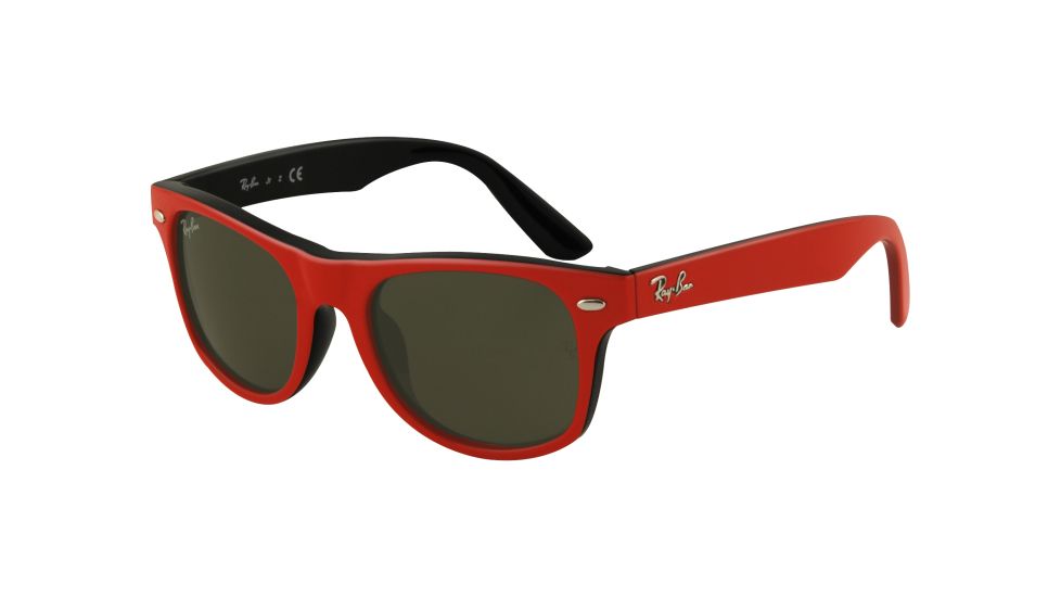 RayBan Junior RJ9035S Sunglasses with Lined Bifocal Rx Prescription Lenses RJ9035S-162-71-4417 - Lens Diameter 44 mm, Frame Color Top Red On Black