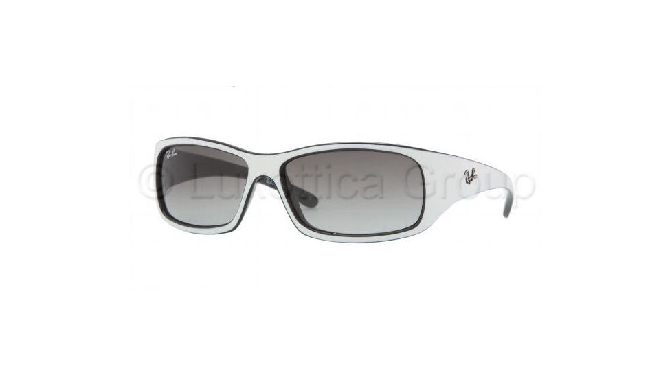 Ray-Ban Junior RJ9046S Bifocal Sunglasses - Top White On Black Frame / 52 mm Prescription Lenses, 163-11-5212