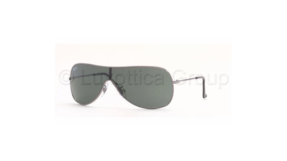 Ray-Ban Junior RJ 9507S Sunglasses Styles - Gunmetal Frame / Green Lenses, 200-71-0121