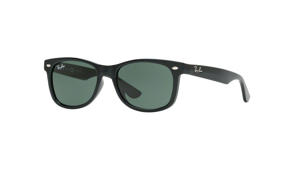 Ray-Ban Junior RJ9052S Sunglasses 100/71-48 - Black Frame, Green Lenses