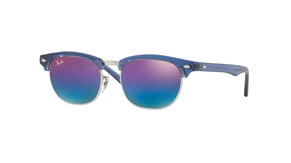 Ray-Ban Junior RJ9050S Sunglasses for Kids with No-Line Progressive Rx Prescription Lenses RJ9050S-7037B1-45 - Lens Diameter 45 mm, Frame Color Trasparent Blue