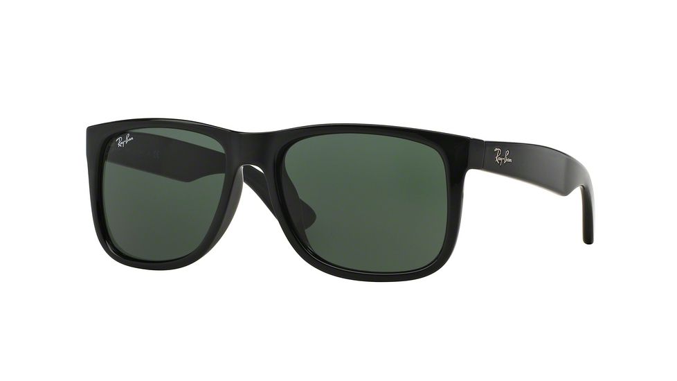 Ray-Ban JUSTIN RB4165F Single Vision Prescription Sunglasses RB4165F-601-71-55 - Lens Diameter 55 mm, Frame Color Black