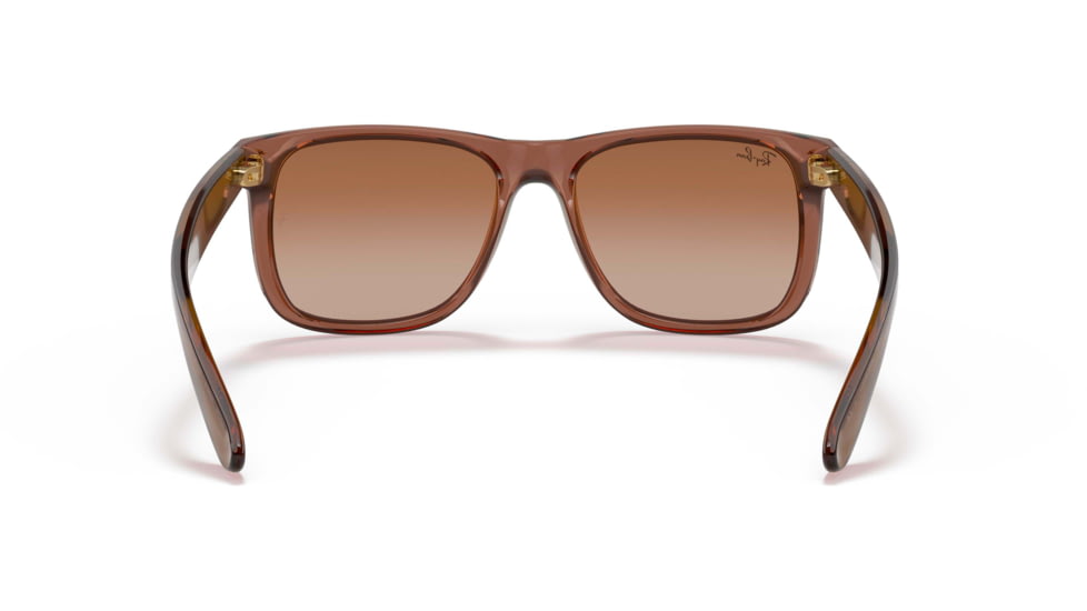 Ray-Ban Justin Sunglasses - Mens, Gradient Brown Lenses, Transparent Light Brown Frame, 51, RB4165-659413-51