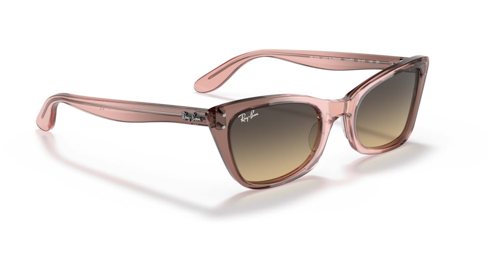 Ray-Ban Lady Burbank RB2299 Sunglasses, Brown Vintage Lenses, Transparent Pink, 52, RB2299-1344BG-52