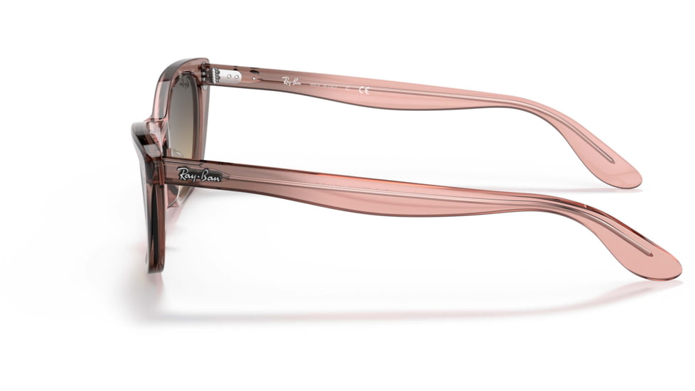 Ray-Ban Lady Burbank RB2299 Sunglasses, Brown Vintage Lenses, Transparent Pink, 52, RB2299-1344BG-52