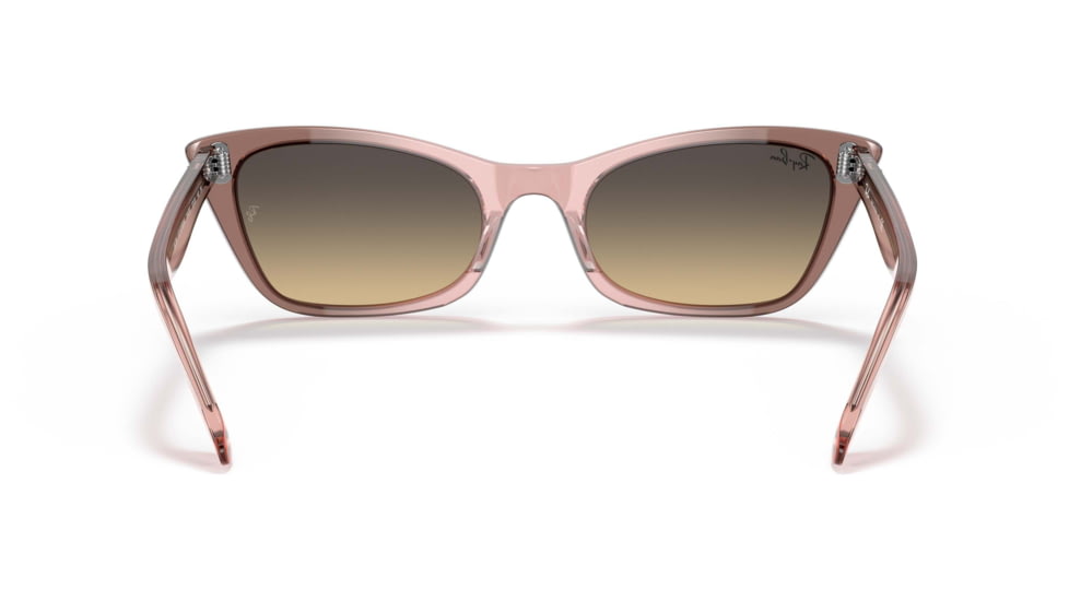 Ray-Ban Lady Burbank RB2299 Sunglasses, Brown Vintage Lenses, Transparent Pink, 52, RB2299-1344BG-52