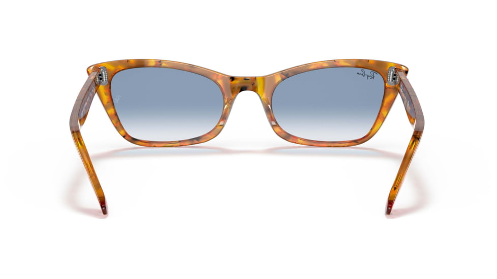 Ray-Ban Lady Burbank RB2299 Sunglasses, Clear Gradient Blue Lenses, Amber Tortoise, 52, RB2299-13423F-52